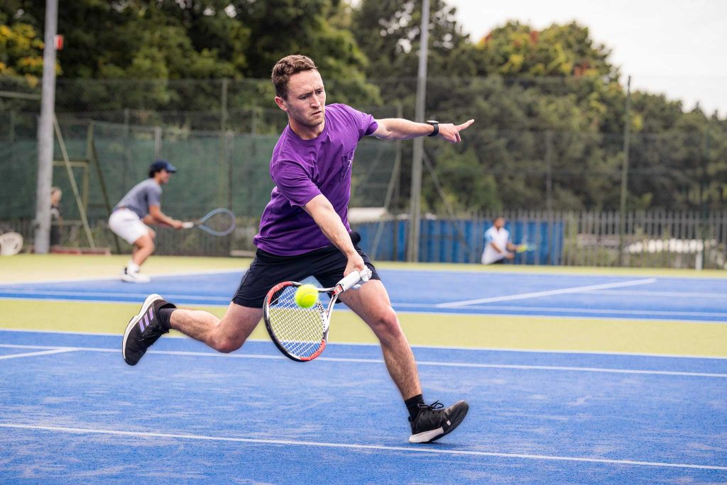Chris Czermak playing with the Wilson K Factor Six One 90 Tour tennis racket