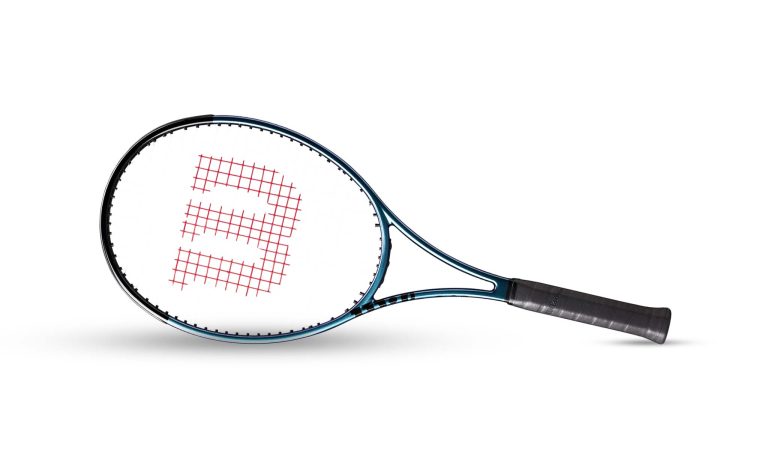 The Wilson Ultra Pro V4 16x19 tennis racket on a white background