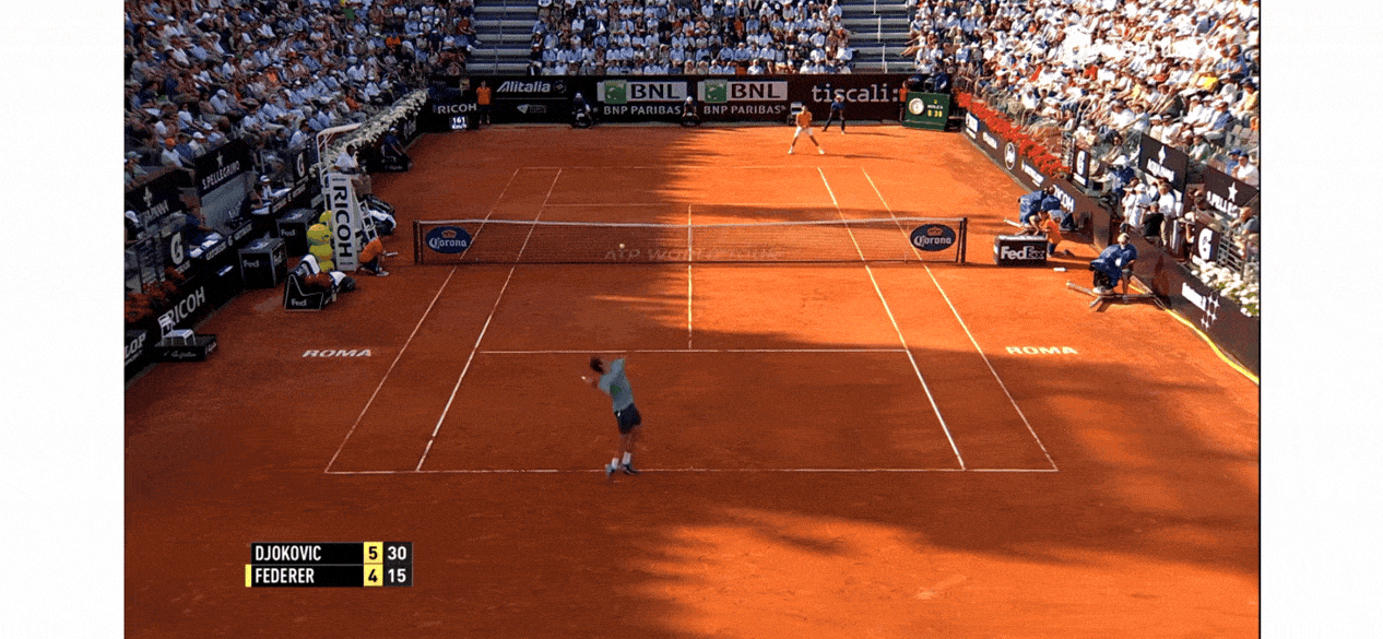 Roger federer serve and volley on clay